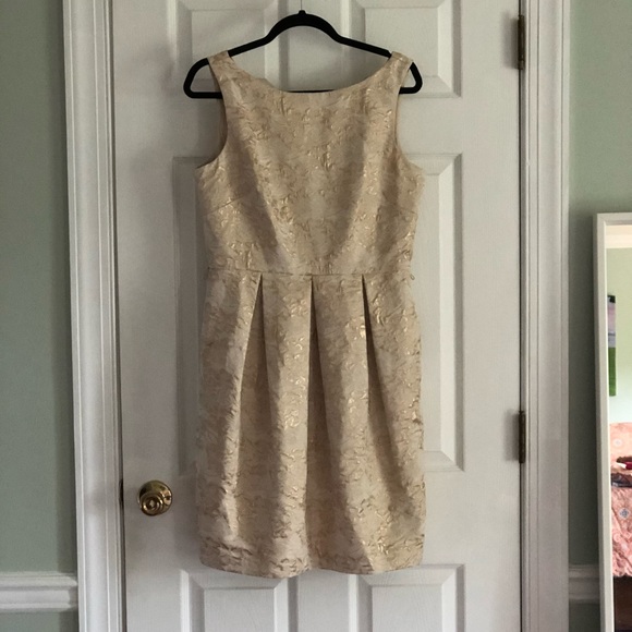 Eliza J Gold Jacquard Cocktail Dress - Picture 9 of 9